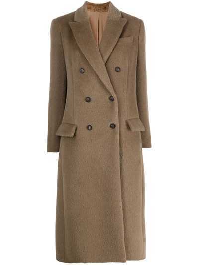 Brunello Cucinelli фактурное двубортное пальто