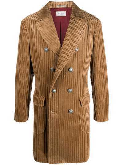Brunello Cucinelli двубортное вельветовое пальто