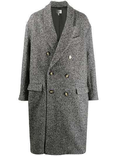 Isabel Marant двубортное пальто с узором в елочку