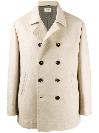 Brunello Cucinelli двубортное пальто свободного кроя