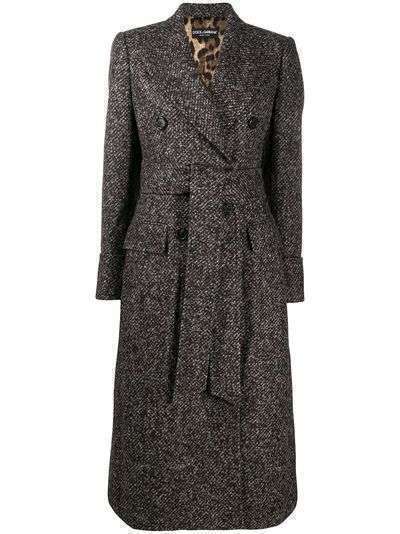 Dolce & Gabbana двубортное пальто средней длины
