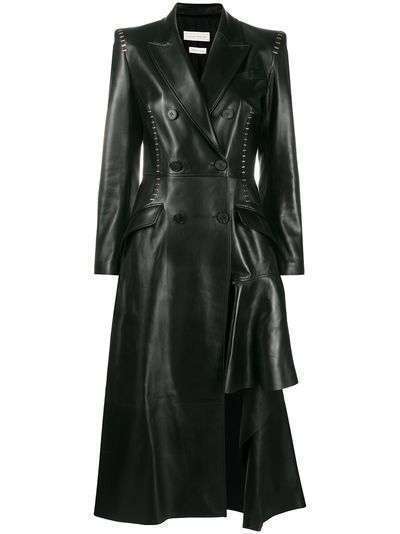 Alexander McQueen пальто с металлическим декором