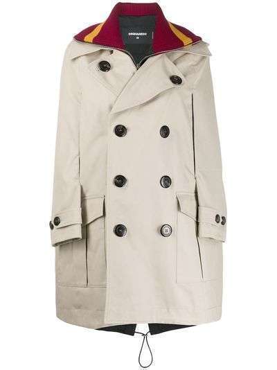 Dsquared2 пальто-джемпер в стилистике кейпа