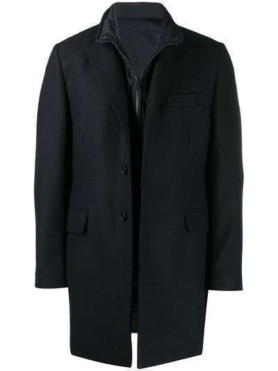 Fay классическое пальто с дутой подкладкой
