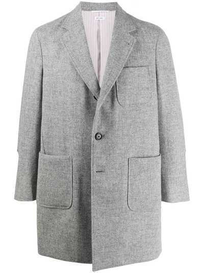 Thom Browne пальто с нашивками на локтях