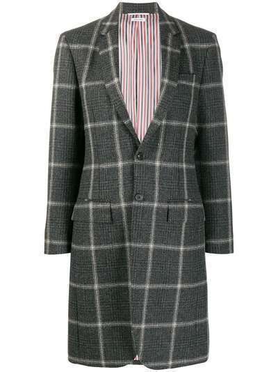 Thom Browne клетчатое пальто на пуговицах