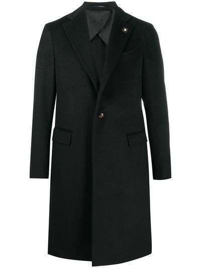 Lardini кашемировое однобортное пальто миди