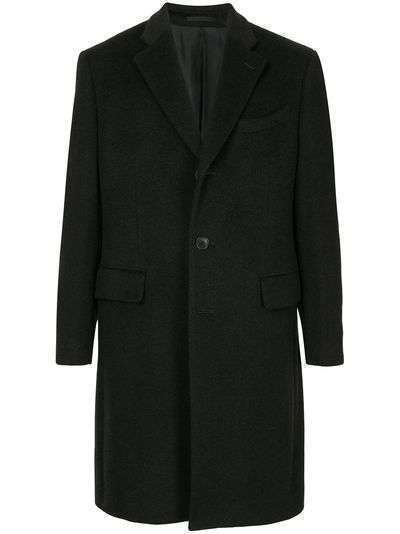 Kent & Curwen однобортное пальто с контрастными лацканами