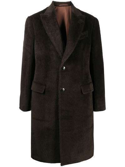 Lardini фактурное однобортное пальто миди