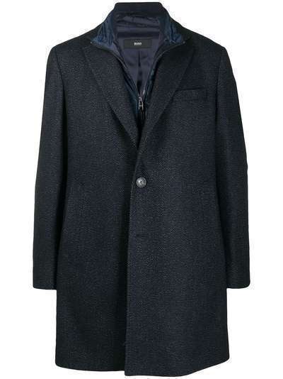 Boss Hugo Boss однобортное пальто с длинными рукавами