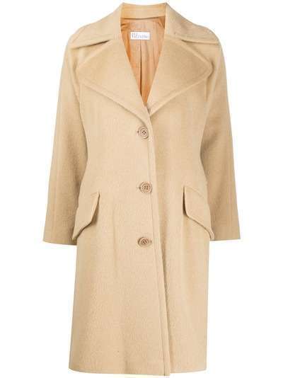 RedValentino однобортное пальто с широкими лацканами