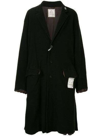Maison Mihara Yasuhiro удлиненное пальто с приспущенными плечами