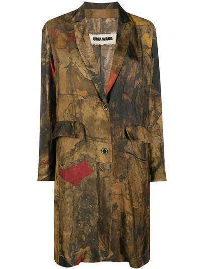 Uma Wang пальто с абстрактным принтом