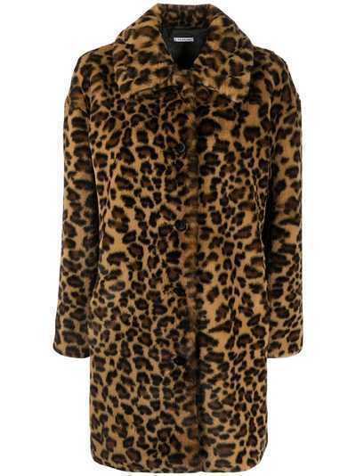 P.A.R.O.S.H. однобортное пальто с леопардовым принтом