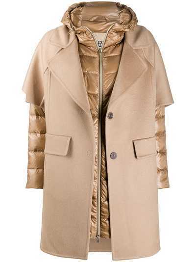 Herno многослойное пальто с капюшоном