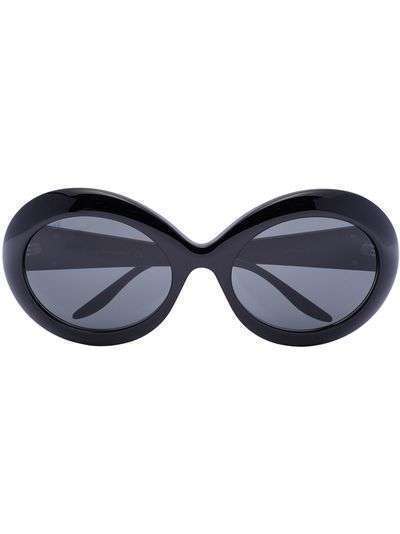 Gucci Eyewear солнцезащитные очки в массивной круглой оправе
