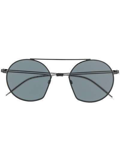 Emporio Armani солнцезащитные очки в шестиугольной оправе