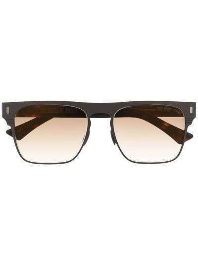 Cutler & Gross узкие солнцезащитные очки трапециевидной формы