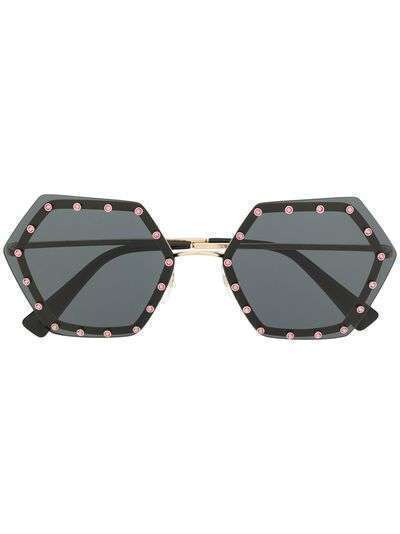 Valentino Eyewear декорированные солнцезащитные очки