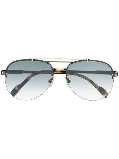 Cutler & Gross солнцезащитные очки-авиаторы черепаховой расцветки