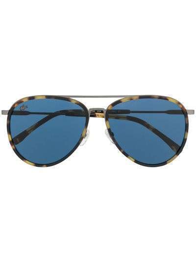 Lacoste солнцезащитные очки-авиаторы черепаховой расцветки