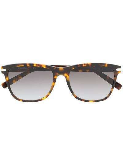 Salvatore Ferragamo солнцезащитные очки трапециевидной формы черепаховой расцветки