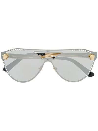 Versace Eyewear солнцезащитные очки в оправе 'кошачий глаз'