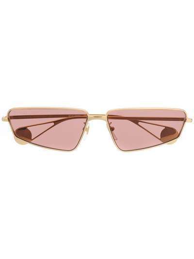 Gucci Eyewear солнцезащитные очки в прямоугольной оправе