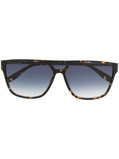 Lacoste солнцезащитные очки в квадратной оправе черепаховой расцветки