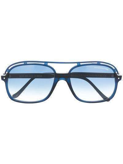 Cutler & Gross солнцезащитные очки-авиаторы с вырезами