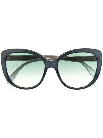 Gucci Eyewear градиентные солнцезащитные очки в оправе 'кошачий глаз'