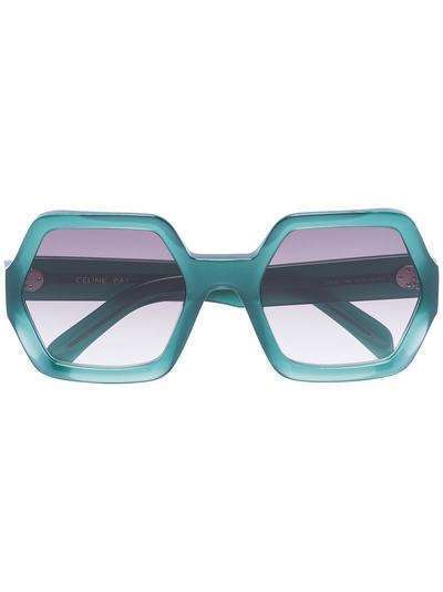 Celine Eyewear солнцезащитные очки в шестиугольной оправе с эффектом градиента