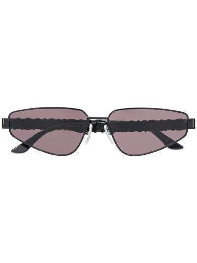 Balenciaga солнцезащитные очки в прямоугольной оправе с кристаллами