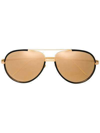 Linda Farrow солнцезащитные очки-авиаторы '128 C4'