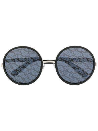 Jimmy Choo солнцезащитные очки в круглой оправе с монограммой на линзах