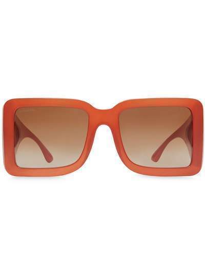 Burberry солнцезащитные очки в квадратной оправе с логотипом