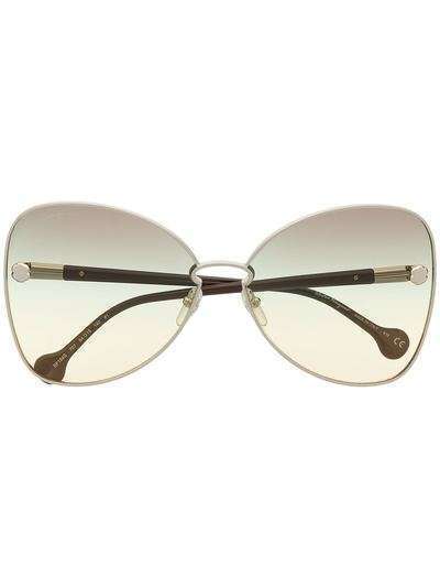 Salvatore Ferragamo солнцезащитные очки в оправе 'бабочка'