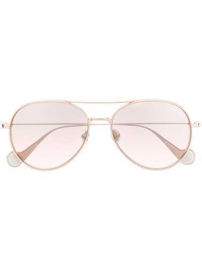 Moncler Eyewear солнцезащитные очки-авиаторы с затемненными линзами