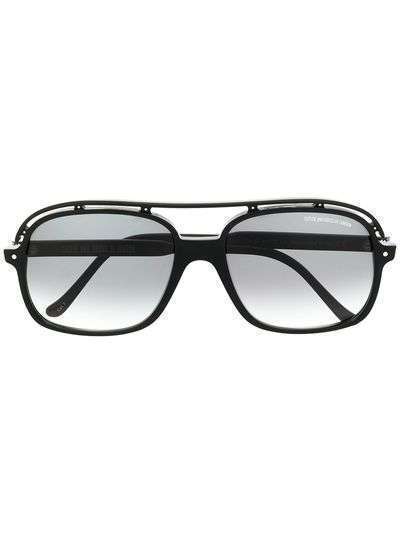Cutler & Gross солнцезащитные очки-авиаторы с вырезами