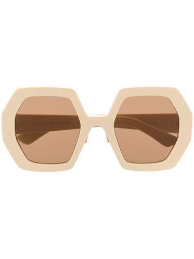Gucci Eyewear солнцезащитные очки в массивной семиугольной оправе
