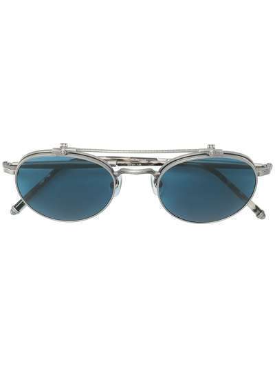 Matsuda солнцезащитные очки округлой формы с гравировкой