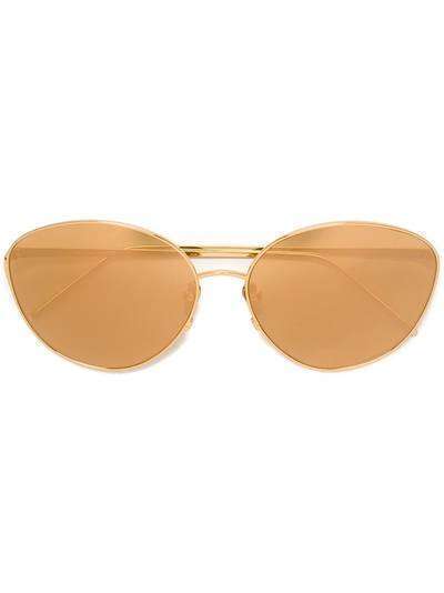 Linda Farrow солнцезащитные очки с круглой оправой
