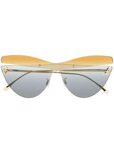Fendi Eyewear солнцезащитные очки с градиентными линзами