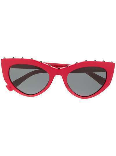 Valentino Eyewear солнцезащитные очки в оправе 'кошачий глаз' с заклепками
