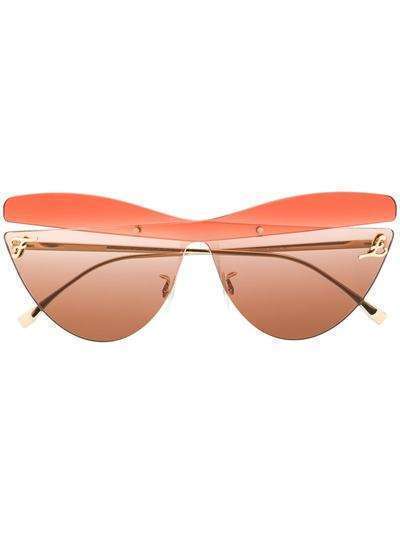 Fendi Eyewear солнцезащитные очки в оправе 'кошачий глаз'