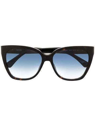 Moschino Eyewear солнцезащитные очки в массивной оправе 'кошачий глаз'