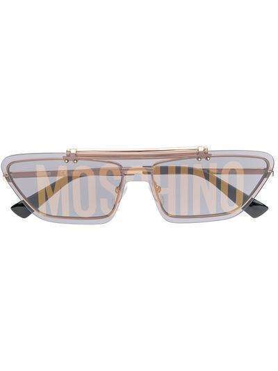 Moschino Eyewear солнцезащитные очки в оправе 'кошачий глаз' с логотипом