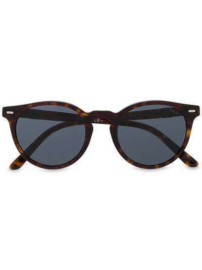 Polo Ralph Lauren солнцезащитные очки в круглой оправе черепаховой расцветки