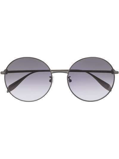 Alexander McQueen солнцезащитные очки в круглой оправе