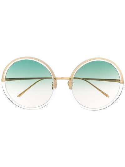 Linda Farrow солнцезащитные очки Kew C35 в круглой оправе